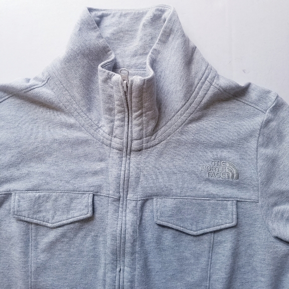 🌸 The North Face| Gray Jersey Cargo Jacket M‎ - Picture 9 of 11